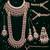 Maroon antique gold-plated agate stone two-layer necklace set with earrings, pasha, nath, panja & tika