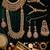 Champion antique gold-plated agate stone two-layer necklace set with earrings, pasha, nath, panja & tika