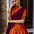 Women South Indian Style Cotton Silk Zari Woven Lehenga Choli