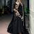 Women Black Khadi Cotton Flared Lehenga Choli with Sequins & Thread Embroidered Blouse and Dupatta Set