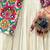 Off-White & Multicolor Printed Border Khadi Cotton Lehenga Set with Stitched Koti Top