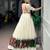 Off-White & Multicolor Printed Border Khadi Cotton Lehenga Set with Stitched Koti Top