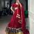 Navratri Special Maroon Rayon Chaniya Choli Set with Embossed Lace Patchwork Border for Women - Free Size 