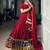 Navratri Special Maroon Rayon Chaniya Choli Set with Embossed Lace Patchwork Border for Women - Free Size 
