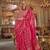 red p.v. checks zari work with burnout and warnish soft finish bollywood saree
