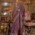 wine p.v. checks zari work with burnout and warnish soft finish bollywood saree
