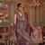 wine p.v. checks zari work with burnout and warnish soft finish bollywood saree