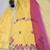 Trendy yellow floral embroidered kurti palazzo set with shaded dupatta