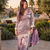 Trendy lavender fancy kurti with farshi salwar & dupatta set