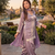 Trendy lavender fancy kurti with farshi salwar & dupatta set