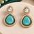 Pista mehandi-plated agate stone necklace set with earrings 