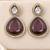 Purple pista mehandi-plated agate stone necklace set with earrings