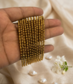 Elegant Gold Bead Bangles Set for Women