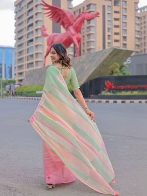 Striped Pure Cotton Designer Khadi Saree 2