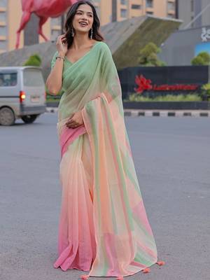 Striped Pure Cotton Designer Khadi Saree 5