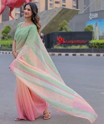 Striped Pure Cotton Designer Khadi Saree 6