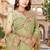 pista color vari silk resham embroidered work sarees