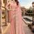 peach color vari silk resham embroidered work sarees