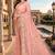 peach color vari silk resham embroidered work sarees