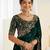 Jimmy choo embroidery work embellished wedding wear saree unstitched blouse piece