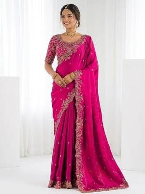 Jimmy choo embroidery work embellished wedding wear saree unstitched blouse piece 1