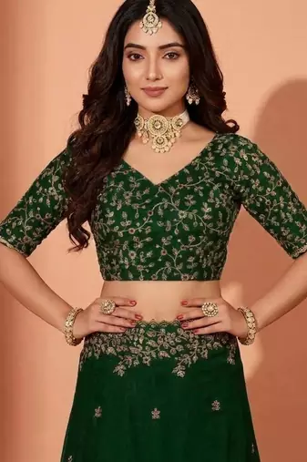 Jimmy choo embroidery work embellished wedding wear saree unstitched blouse piece