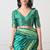 teal woven design silk blend ready to wear saree | pre draped party wear saree