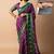 magenta stripes print cotton silk ready to wear saree | pre draped party wear saree