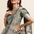 green shibori/tie & dye print cotton blend ready to wear saree with pocket | pre draped party wear saree