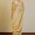 mustard paisley print chiffon ready to wear saree | pre draped party wear saree