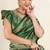 green leheriya silk blend ready to wear saree | pre draped party wear saree
