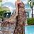 grey geometric print chiffon ready to wear saree | pre draped party wear saree