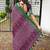 magenta geometric print cotton silk ready to wear saree | pre draped party wear saree