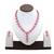 Light pink metal copper pink jewellery set for women