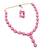 Light pink metal copper pink jewellery set for women