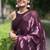 wine floral print chiffon ready to wear saree | pre draped party wear saree