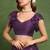 purple floral print chiffon ready to wear saree | pre draped party wear saree