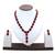 Maroon metal copper jewellery set for women | necklace and earings