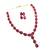 Maroon metal copper jewellery set for women | necklace and earings