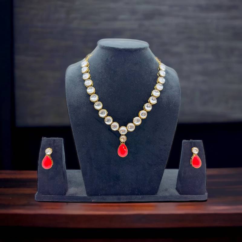 Red alloy copper jewellery set for women