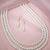 WHITE COLOR three layer pearl necklace set