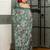 blue floral print chiffon ready to wear saree | pre draped party wear saree