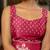 pink floral block print chiffon ready to wear saree | pre draped party wear saree