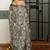 green floral print chiffon ready to wear saree | pre draped party wear saree