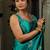teal floral block print chiffon ready to wear saree | pre draped party wear saree