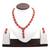 Pink metal copper jewellery set for women
