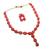 Pink metal copper jewellery set for women