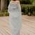 grey pastel print net ready to wear saree | pre draped party wear saree