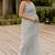 grey pastel print net ready to wear saree | pre draped party wear saree