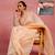 peach pastel print net ready to wear saree | pre draped party wear saree